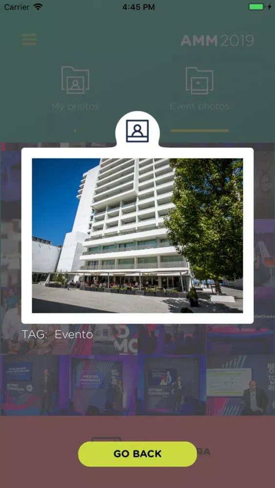 Ảnh chụp màn hình của APP BA Glass AMM