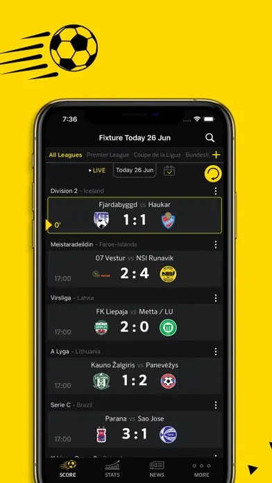 Live Score Football Scores স্ক্রিনশট