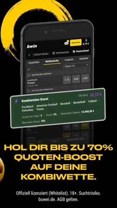 bwin – Sportwetten App應用截圖