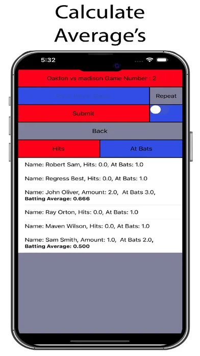 Tangkapan layar Batting Stat Analyzer