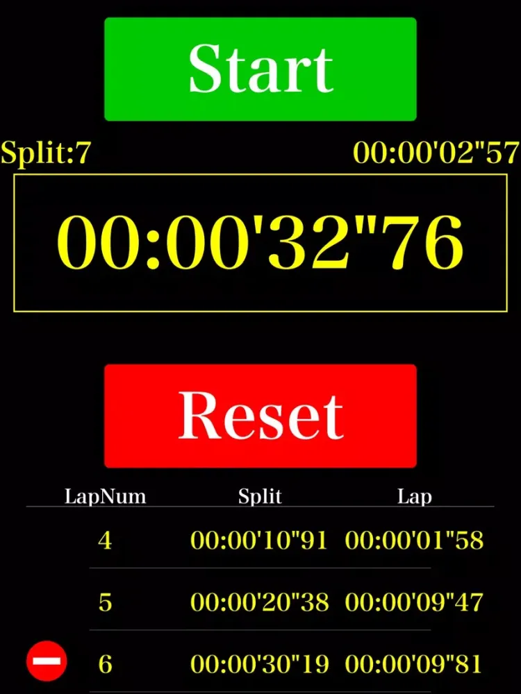 StopWatch for runners Pro iPad  Screenshots