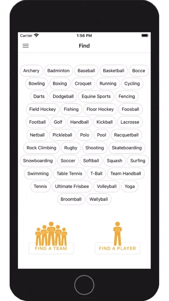SportUp to find Sport Team Ekran Görüntüleri