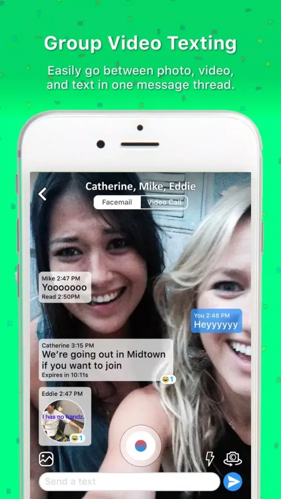 Captures d'écran de Facemail - Group Video Message