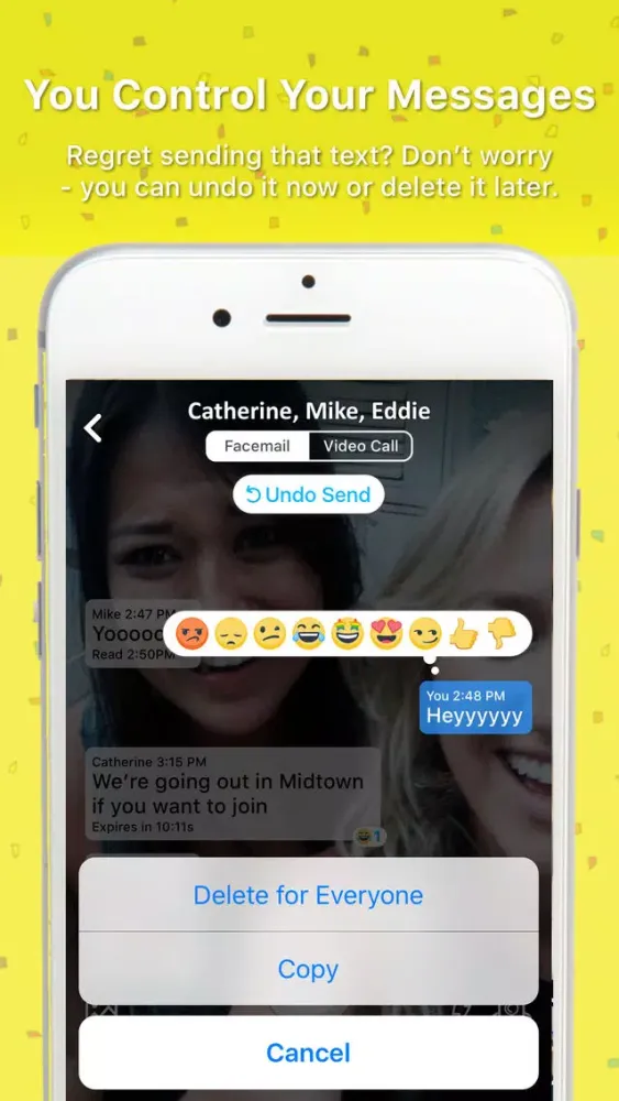Captures d'écran de Facemail - Group Video Message