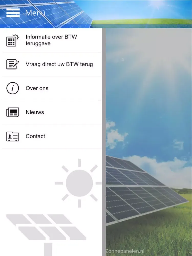 BTW Op Zonnepanelen iPad  Screenshots