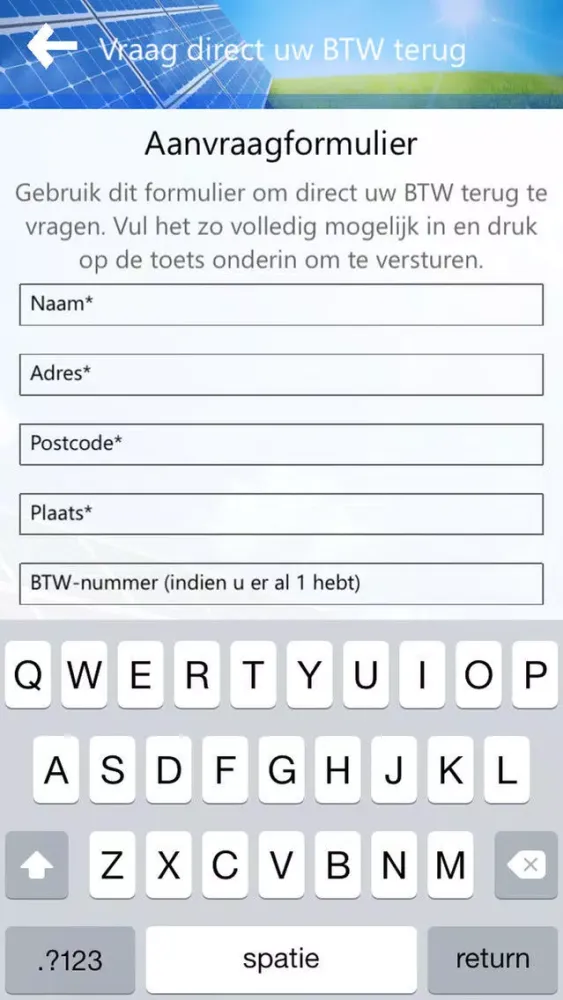 BTW Op Zonnepanelen Screenshots