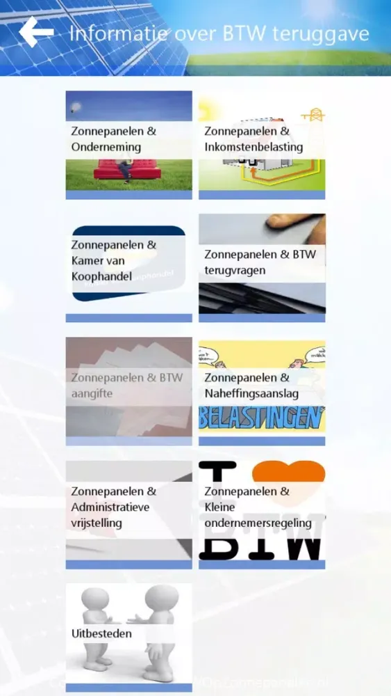 BTW Op Zonnepanelen Screenshots