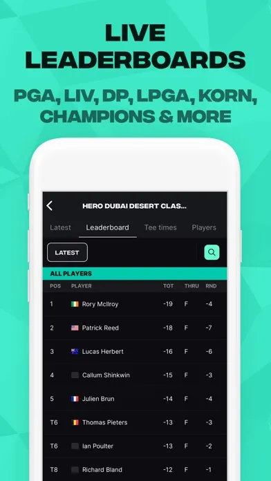 GLF: Golf Live Scores & News Ekran Görüntüleri