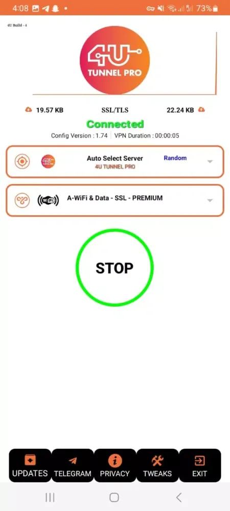 Скриншоты 4U TUNNEL PRO