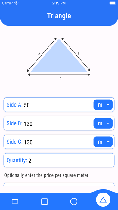 Capturas de pantalla de Square Meters Calculator Pro