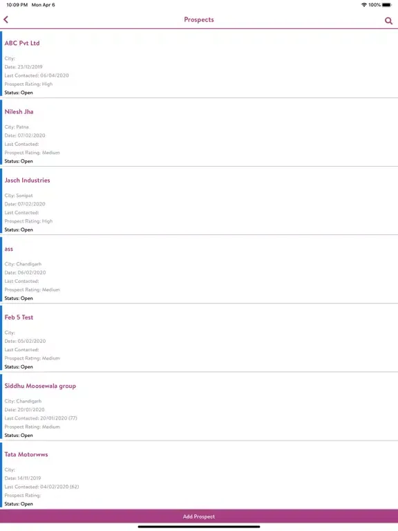 Capturas de tela do smartBrokerSuite PMS iPad 