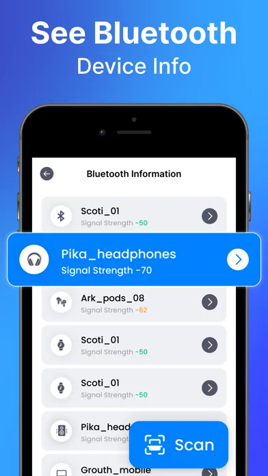 Capturas de tela do Find Bluetooth Device: Scanner