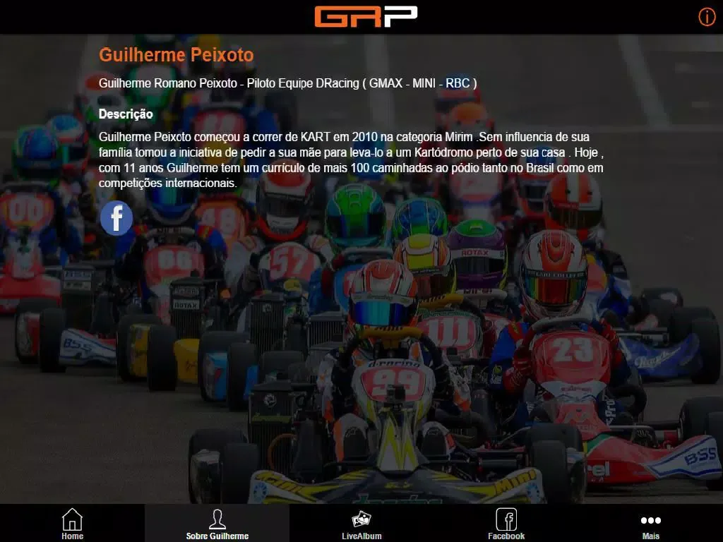 Capturas de tela do GRP iPad 
