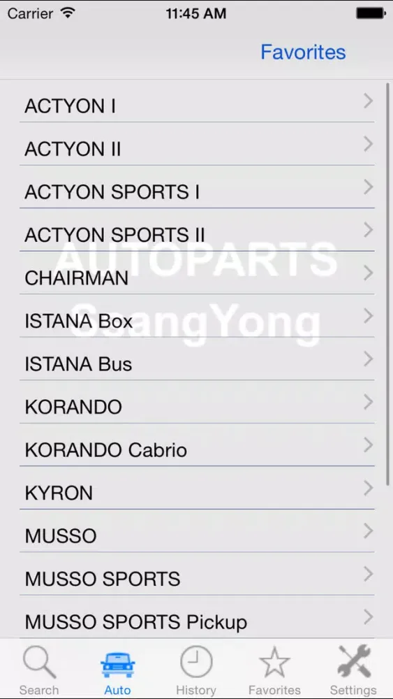Captures d'écran de Autoparts for SsangYong