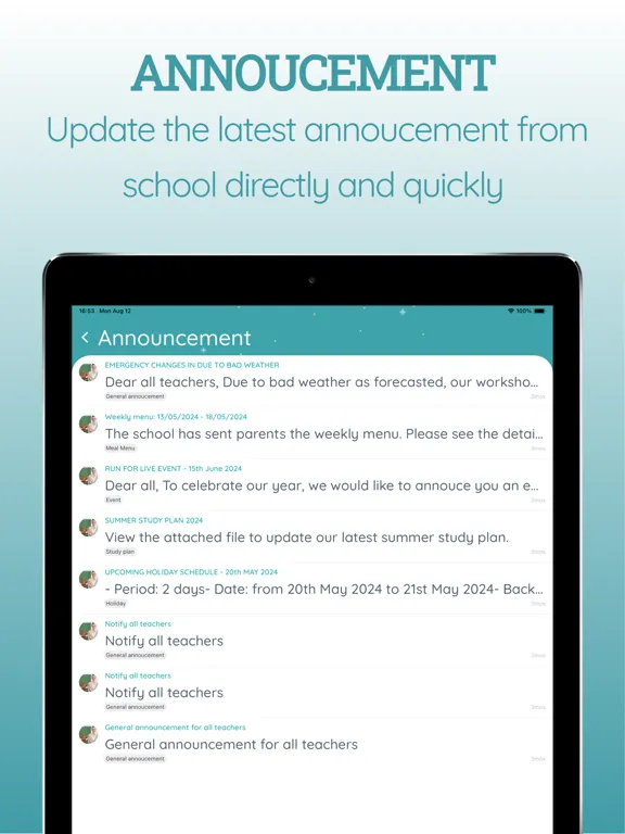 SSC Teacher - Beside your Kid iPad  Screenshots