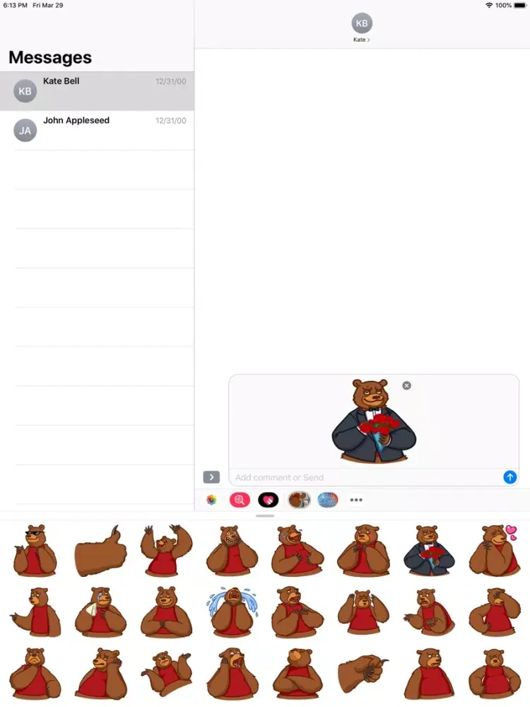 Cute Bear Stickers HD iPad  Ekran Görüntüleri