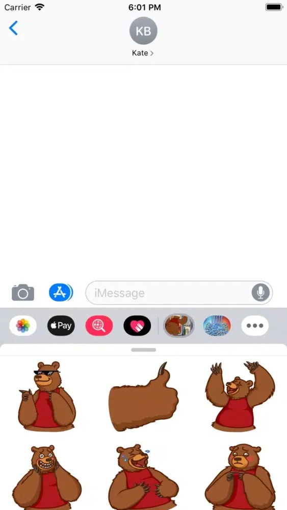 Cute Bear Stickers HD Ekran Görüntüleri