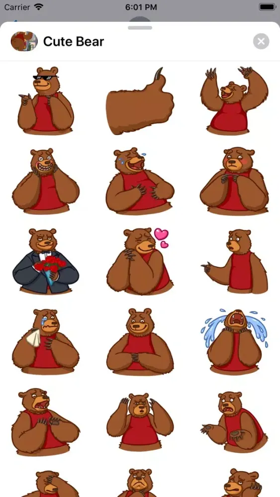 Cute Bear Stickers HD Ekran Görüntüleri