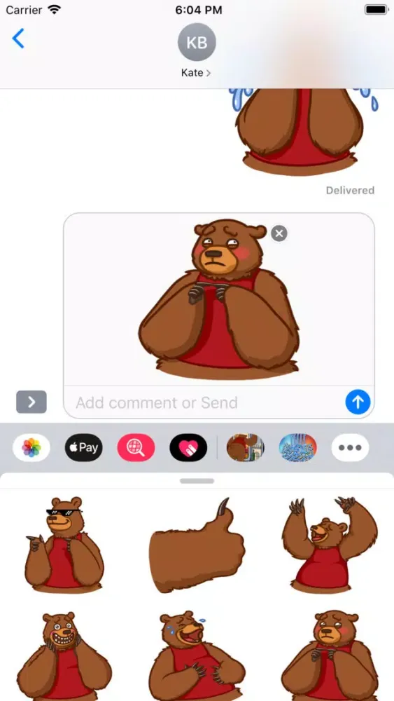 Cute Bear Stickers HD Ekran Görüntüleri