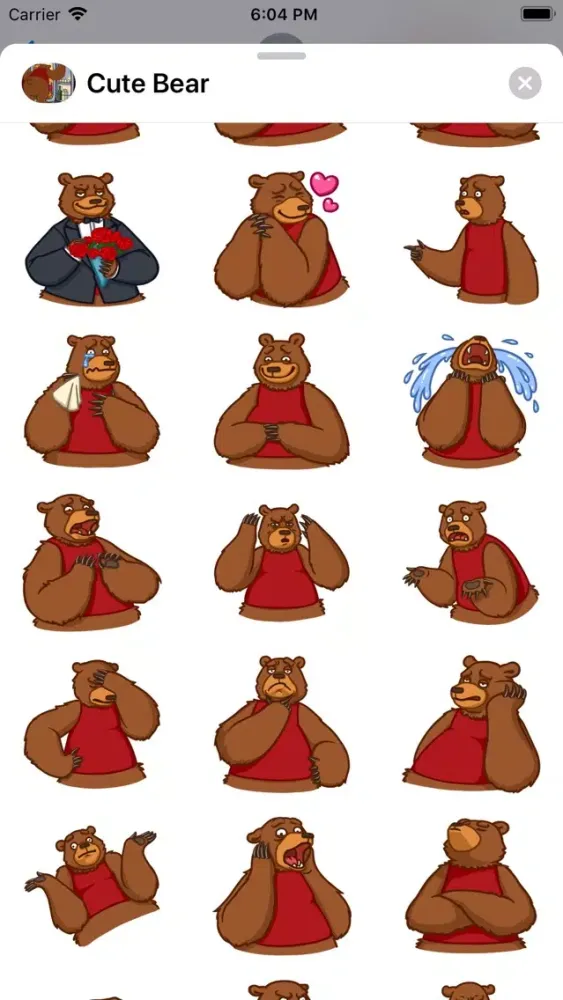 Cute Bear Stickers HD Ekran Görüntüleri