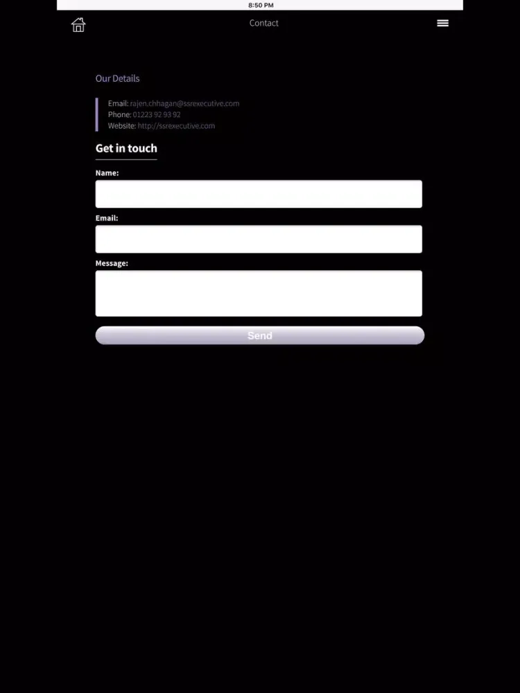Zrzuty ekranu SSR Executive iPad 
