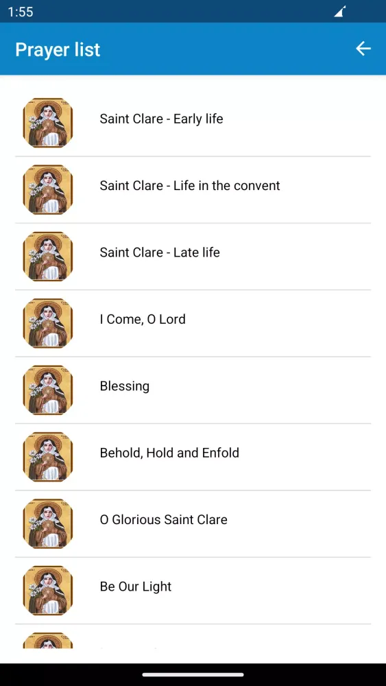 Saint Clare of Assisi prayers Screenshots
