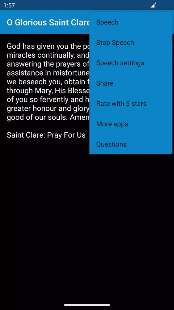 Saint Clare of Assisi prayers Screenshots