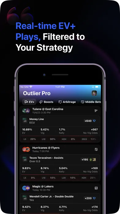 Capturas de tela do Outlier: Smart Sports Betting