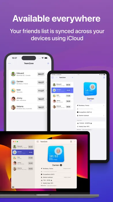 TeamZone • World Clock Widget スクリーンショット