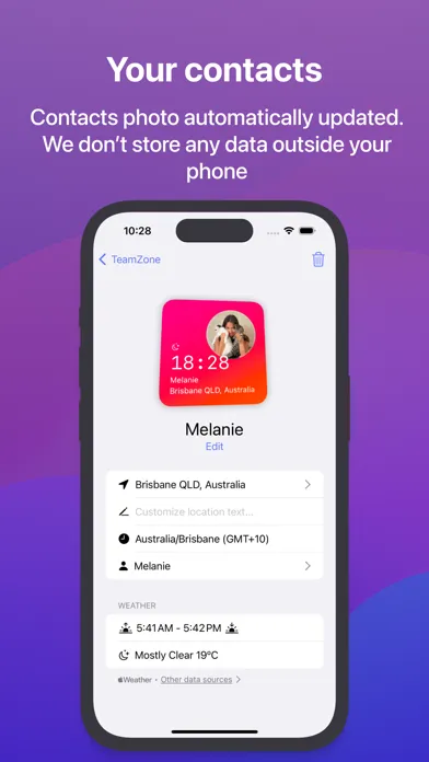 TeamZone • World Clock Widget スクリーンショット