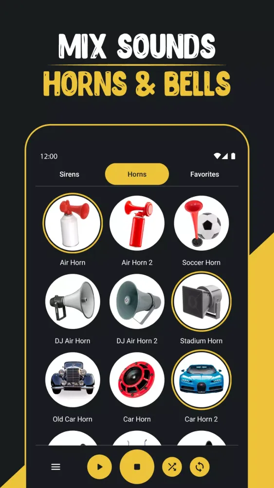 Loud Horns and Sirens App स्क्रीनशॉट