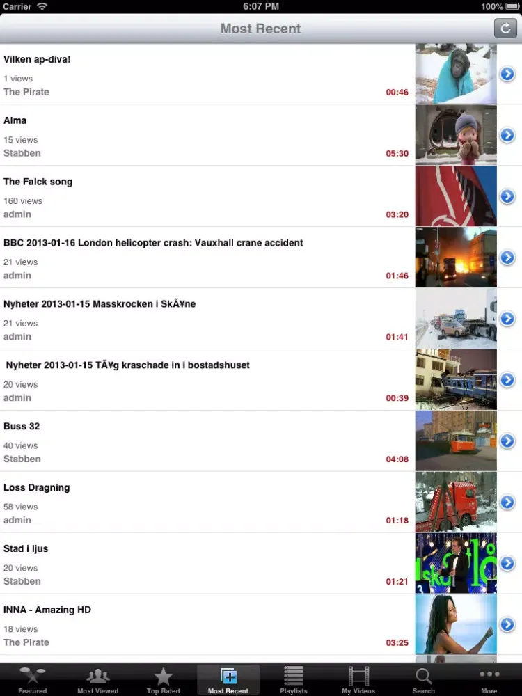 VideoLine iPad  Screenshots