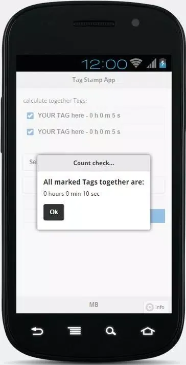Tag Stamp App Screenshots