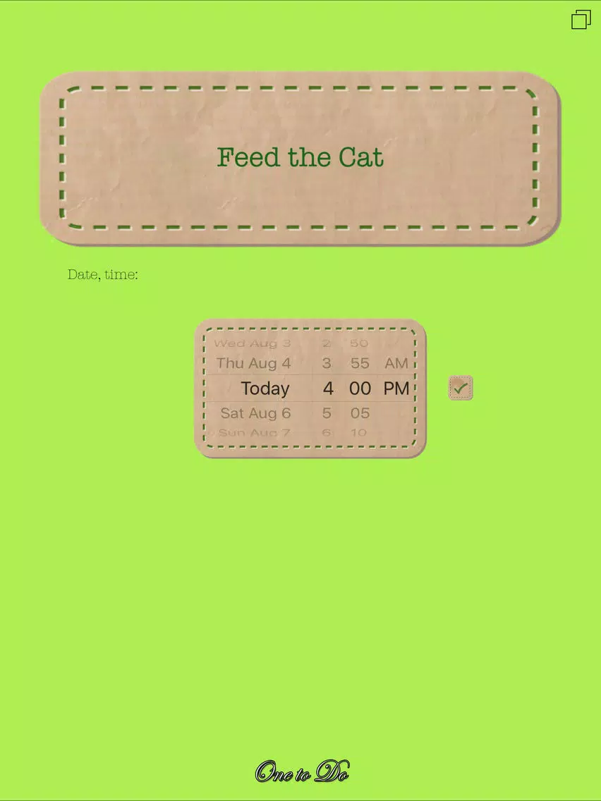 One to Do iPad  Screenshots