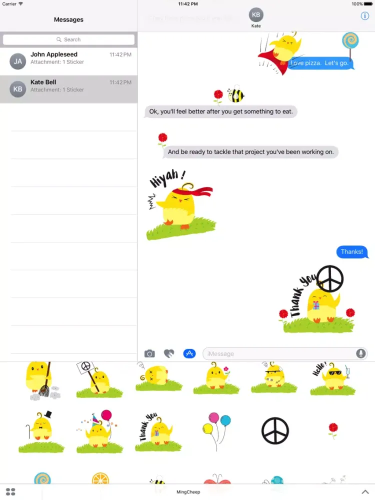 Captures d'écran de Cute Ming Cheep Stickers iPad 