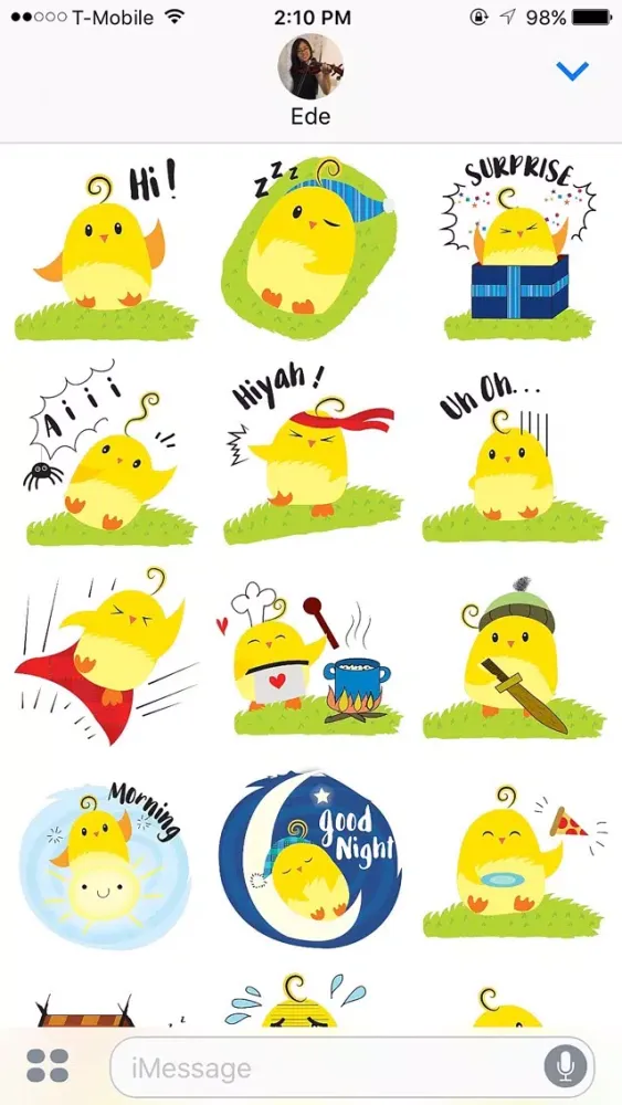 Captures d'écran de Cute Ming Cheep Stickers