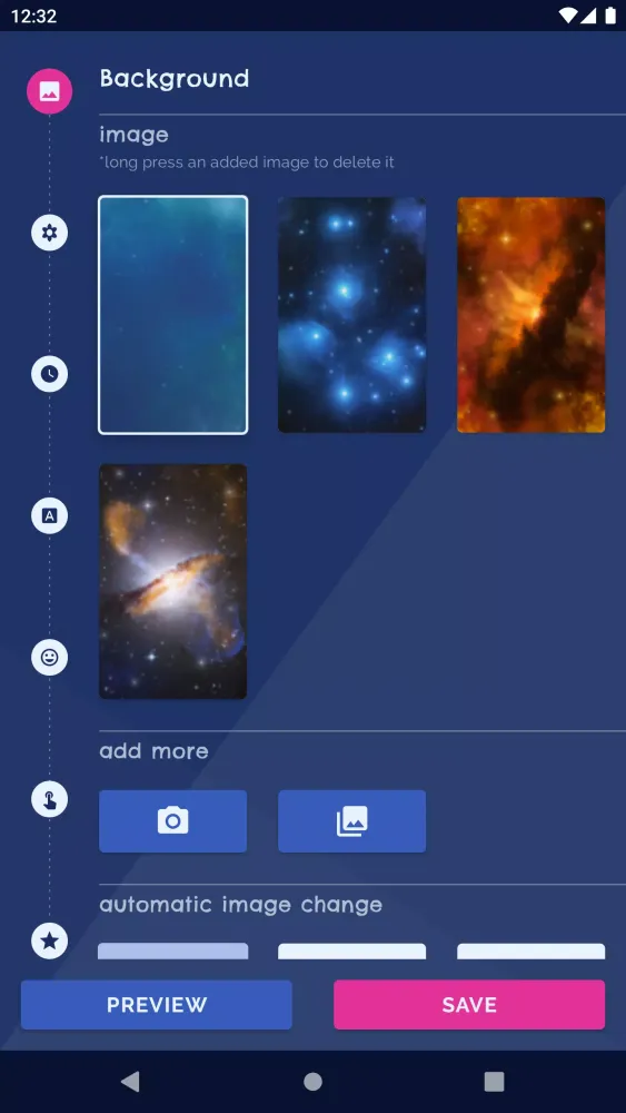 Night Sky Stars Live Wallpaper Screenshots