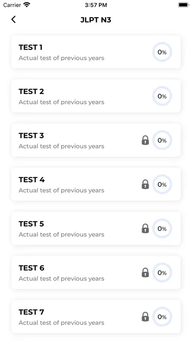 JLPT N3 TEST JAPANESE EXAM スクリーンショット