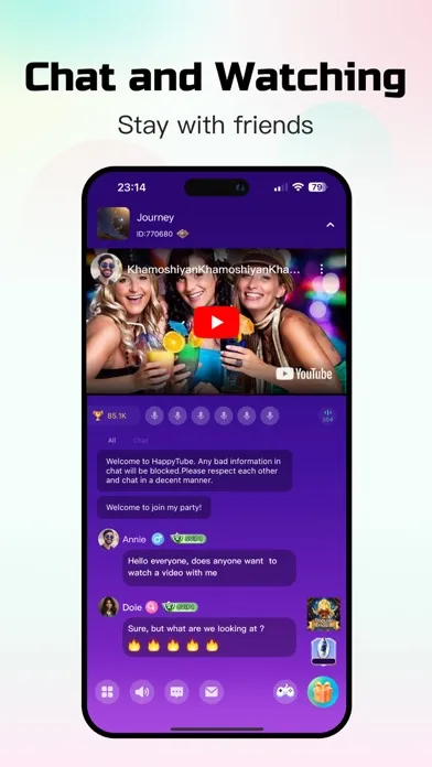 Скриншоты HappyTube-Watch Video Together