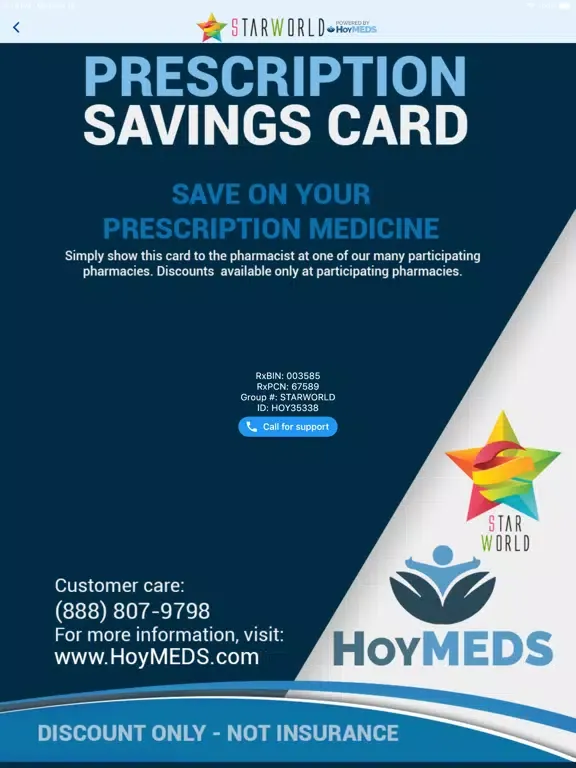 Скриншоты Starworld Medication Discount iPad 