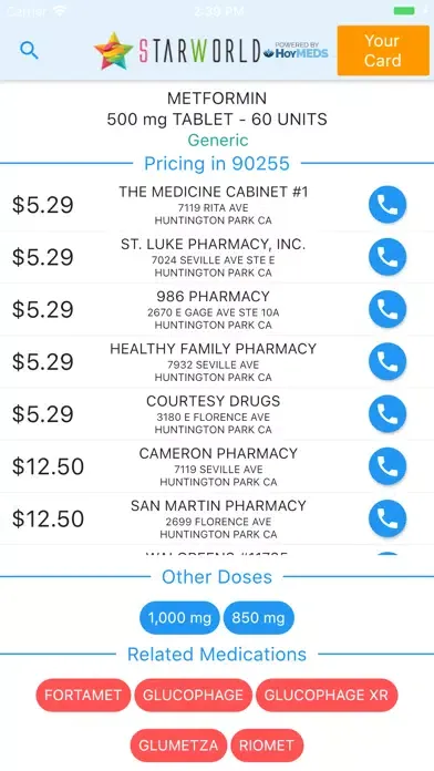 Скриншоты Starworld Medication Discount