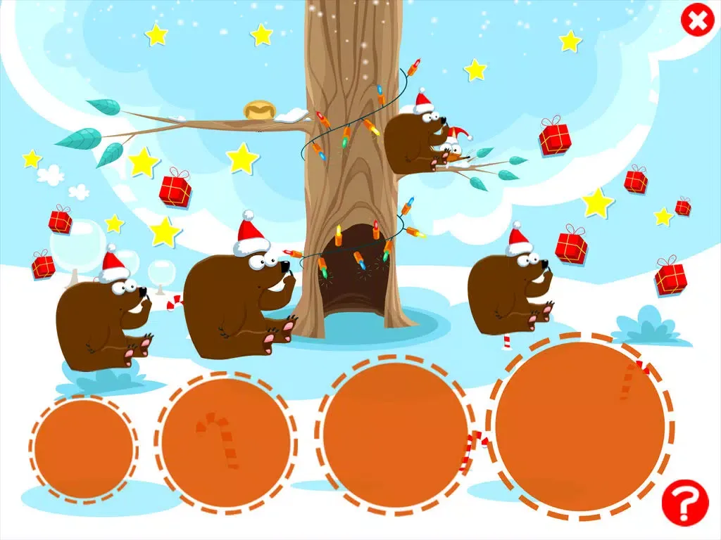 Tangkapan skrin A Christmas Tale: a game to learn and play for children with animals of the snowy wood iPad 