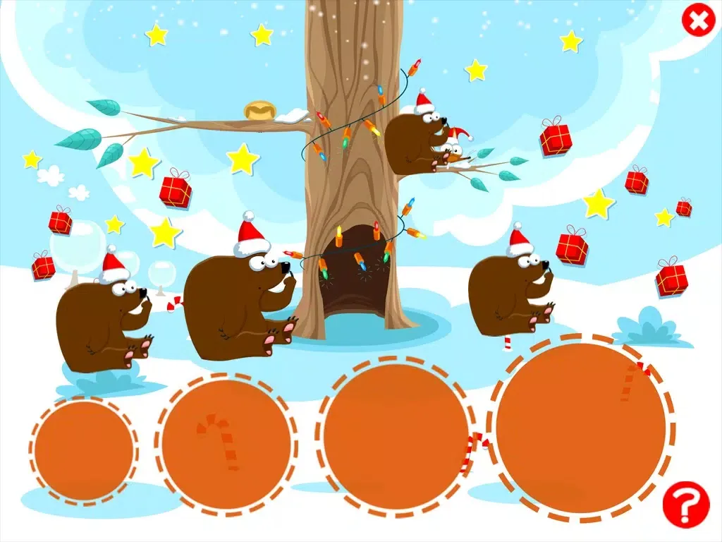 Capturas de tela do A Christmas Tale: a game to learn and play for children with animals of the snowy wood iPad 