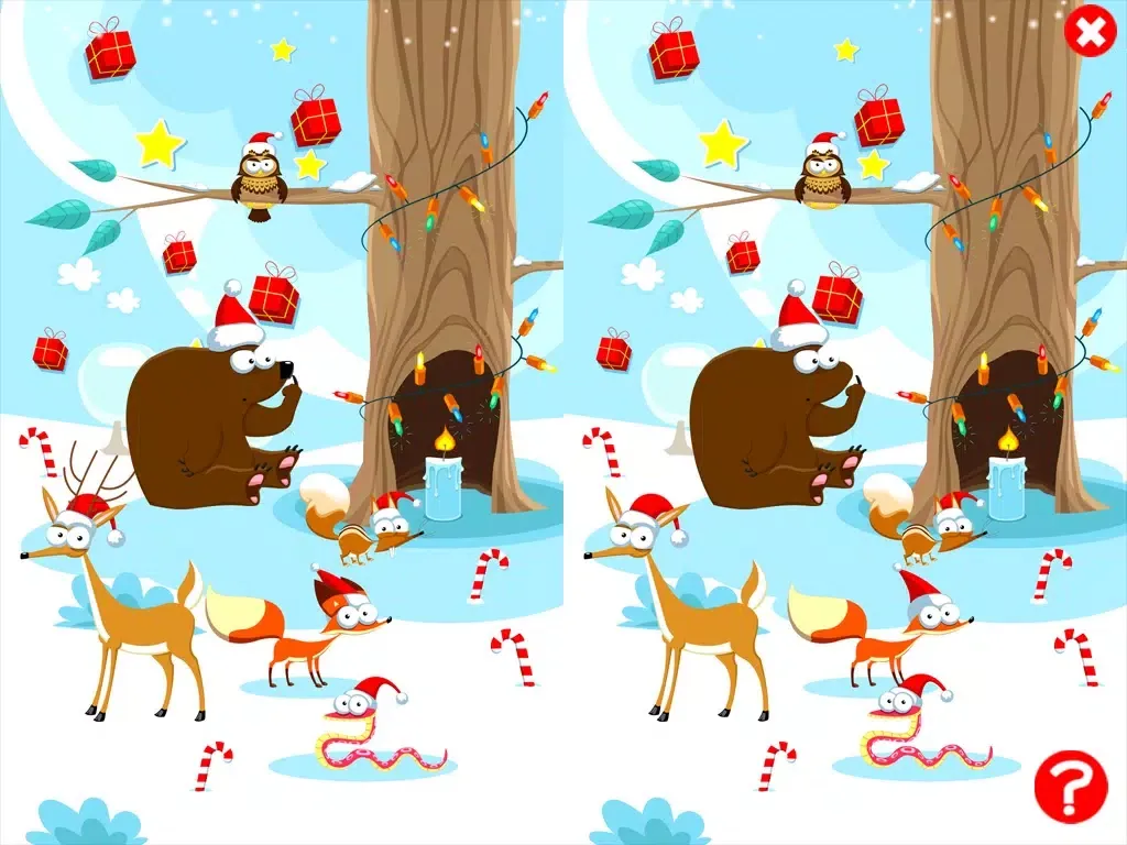 Capturas de tela do A Christmas Tale: a game to learn and play for children with animals of the snowy wood iPad 