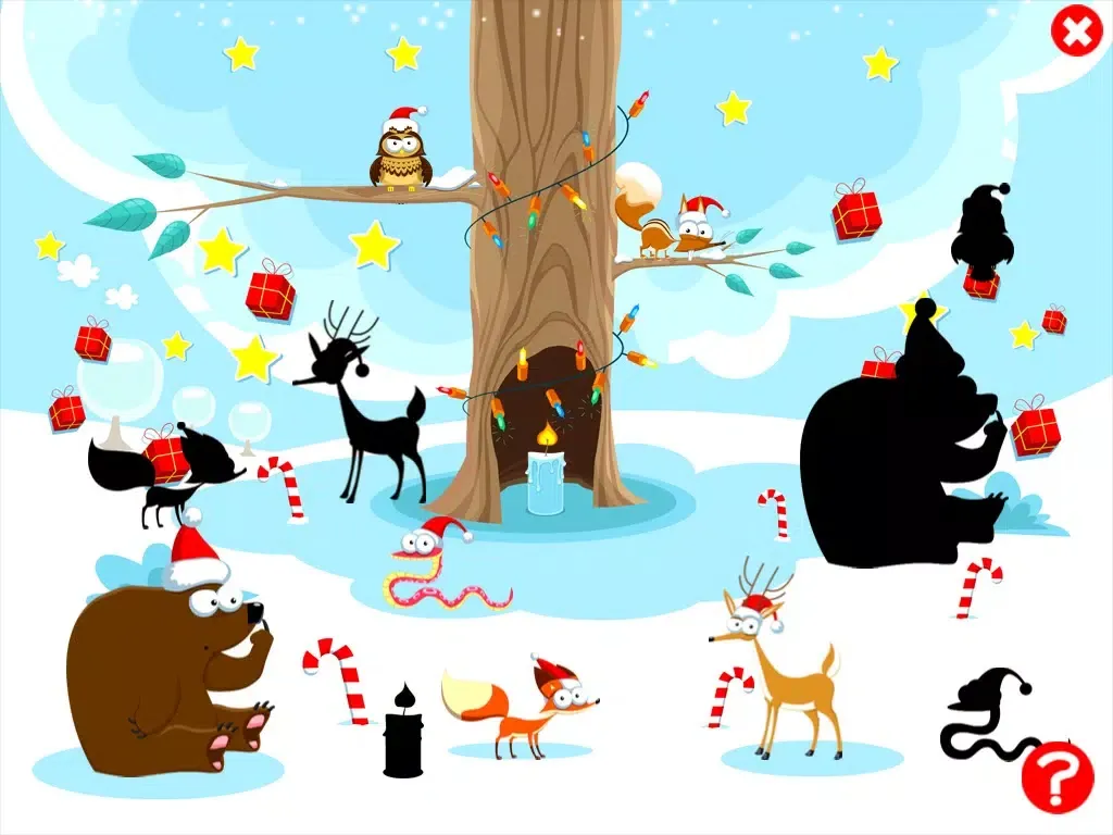 Capturas de tela do A Christmas Tale: a game to learn and play for children with animals of the snowy wood iPad 
