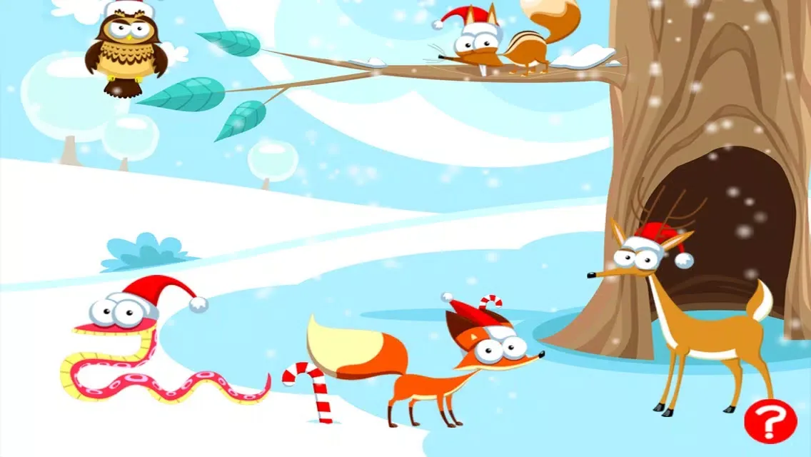 Capturas de tela do A Christmas Tale: a game to learn and play for children with animals of the snowy wood