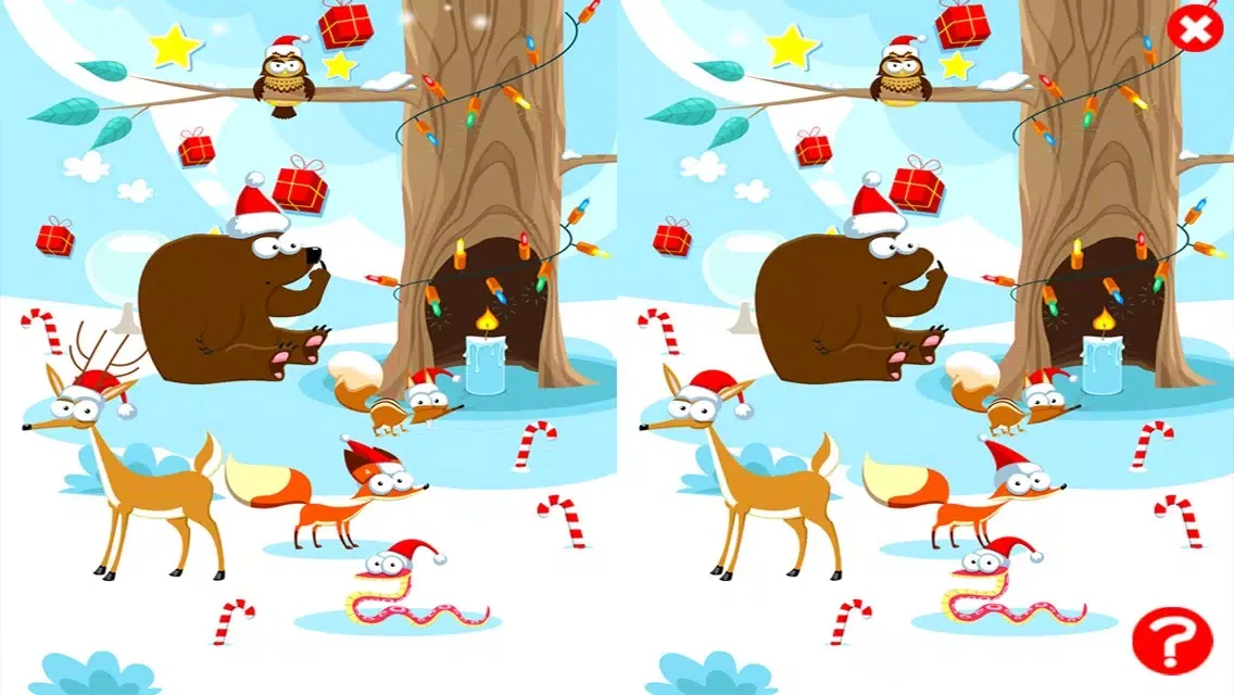 Capturas de tela do A Christmas Tale: a game to learn and play for children with animals of the snowy wood