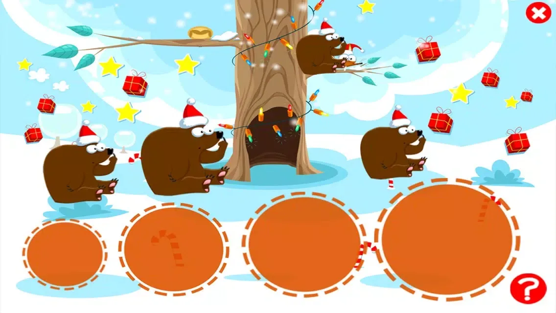 Capturas de tela do A Christmas Tale: a game to learn and play for children with animals of the snowy wood