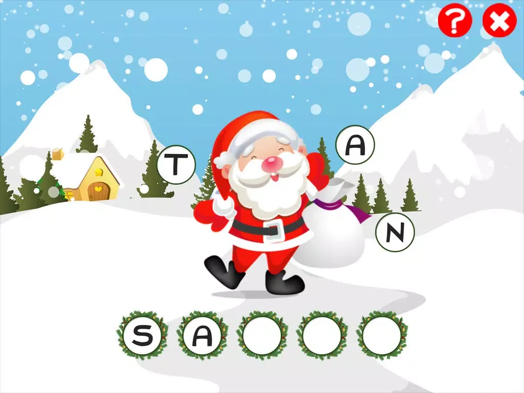 Capturas de pantalla de ABC Christmas games for children to train your spell-ing skills with Xmas animals of the forest iPad 