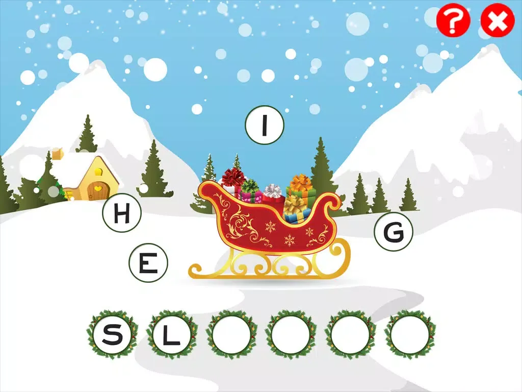 Capturas de pantalla de ABC Christmas games for children to train your spell-ing skills with Xmas animals of the forest iPad 